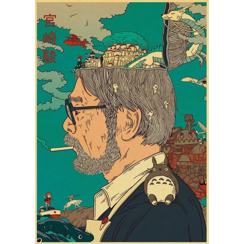 ghibli hayao miyazaki mind poster
