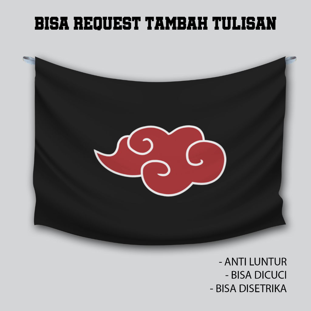 POSTER KAIN BENDERA LOGO AKATSUKI