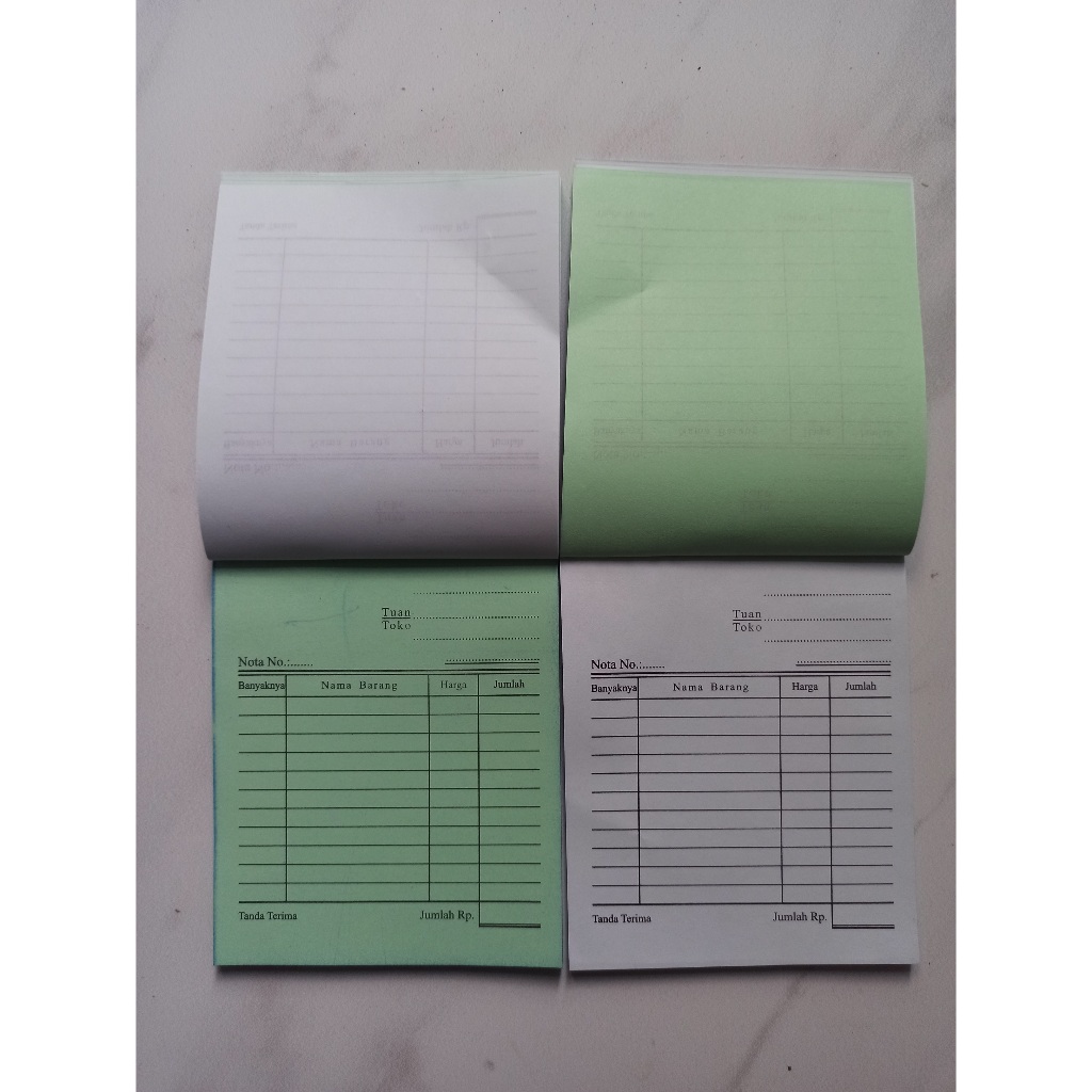 

Nota Kontan 2 Ply, Nota Kecil NCR, Nota 2 Ply Ukuran 10 x 13,5 cm