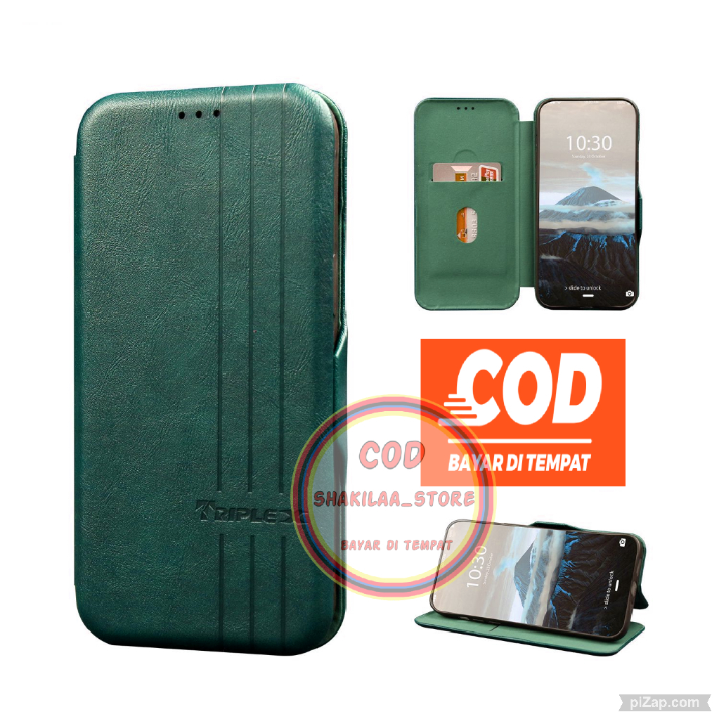Case HP SAMSUNG A02s Magnet Motiv Garis Sarung Hp Buka Tutup