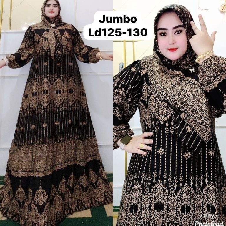 Gamis Sela set hijab Jumbo ART C3K1