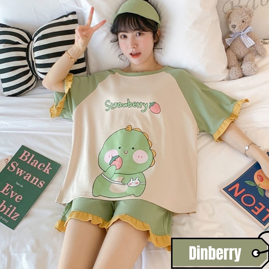 TEBUS MURAH RG Setelan Baju Tidur Wanita HP  L XXL 3XL 5XL  Bahan Katun Jersey Setelan Celana Pendek