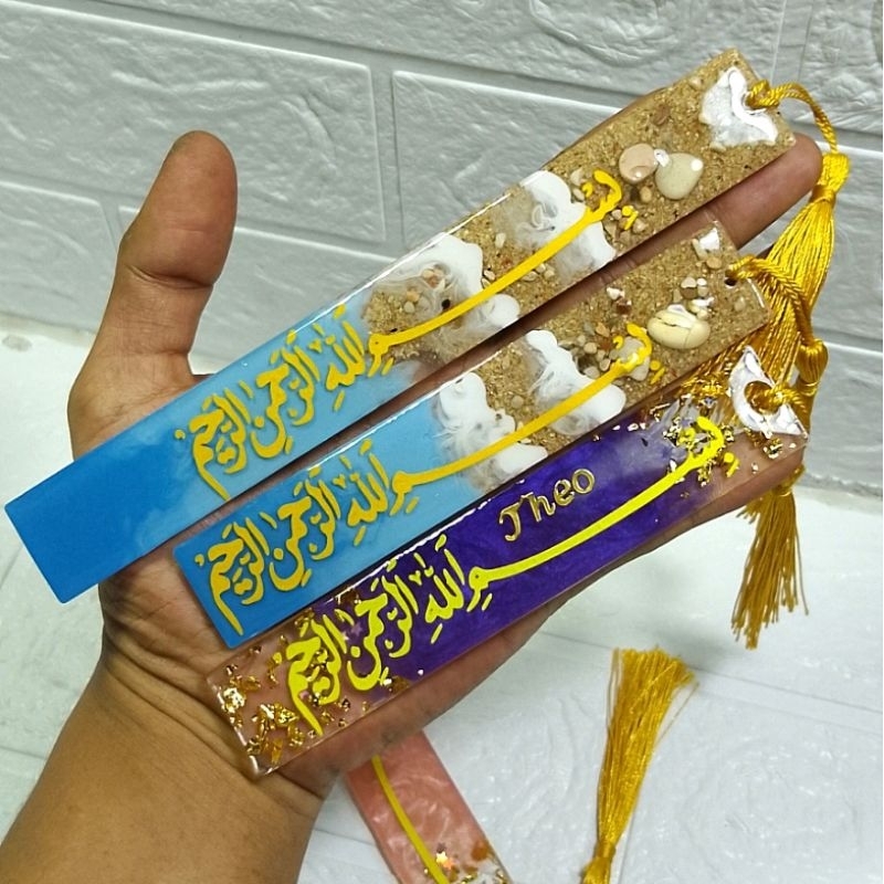 [TERMURAH] BOOKMARK 9CM, 14CM, 19CM atau penanda halaman Al-Qur'an buku komik. bisa custom nama baha
