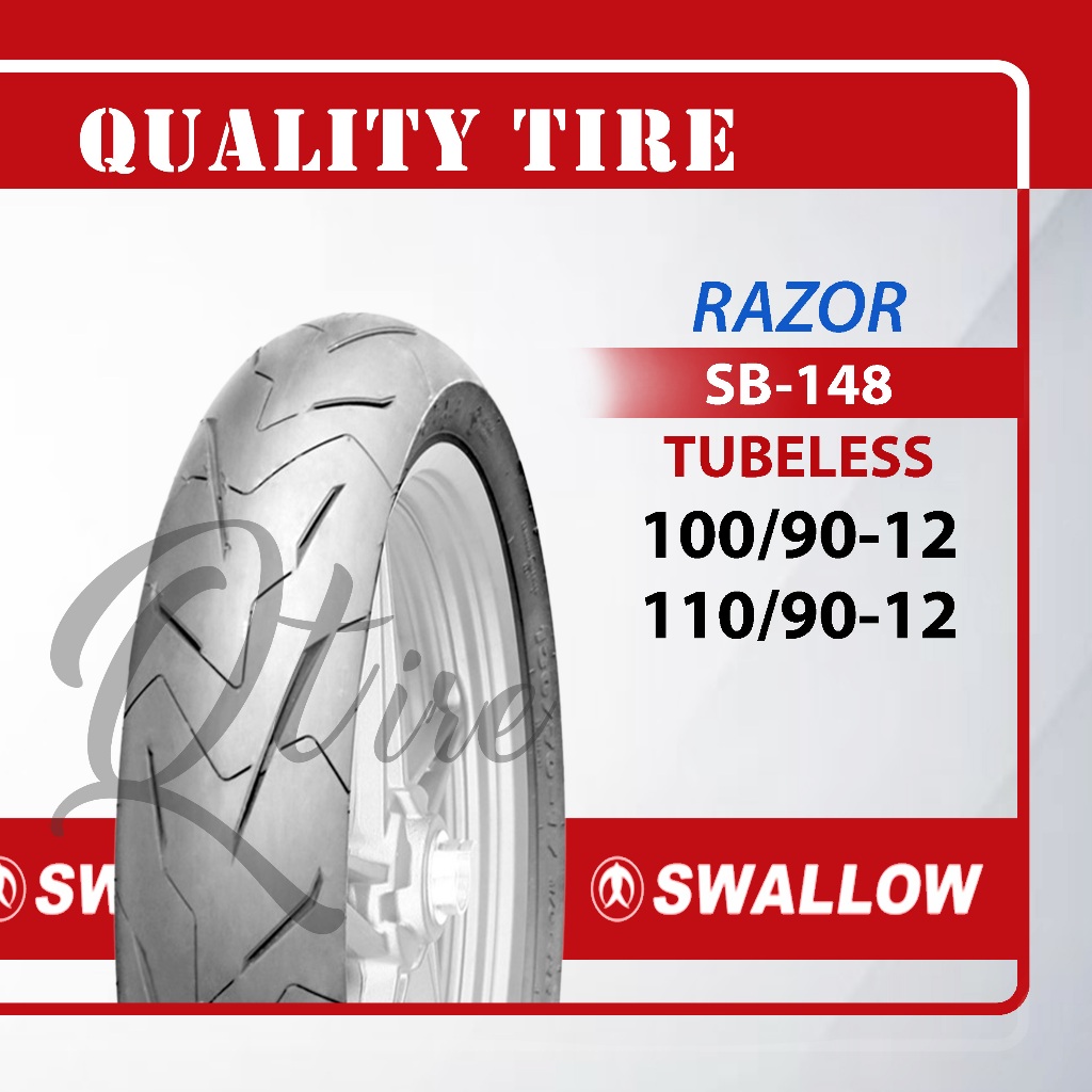 Ban Motor Swallow SB-148 Razor Pro Series 100/90 110/90 Ring 12 Tubeless Soft Compound Ban Scoopy
