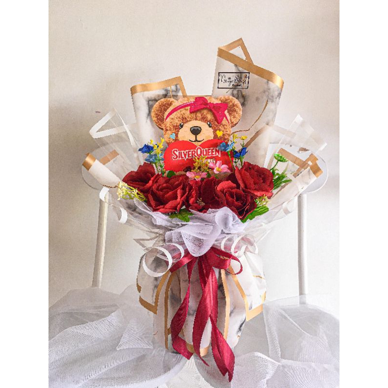 

✨Me.gallerist || Buket Coklat Beruang | Buket Coklat Teddy Bear Valentine Viral