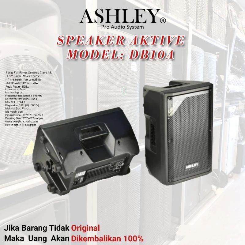 Speaker Aktif 10 Inch ASHLEY DB10A Original TERBAIK