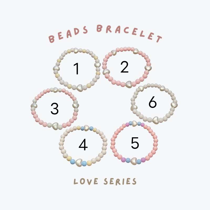 GELANG MANIK WARNA PASTEL TOPING LOVE