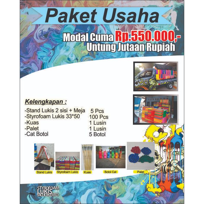 PAKET USAHA Styrofoam Lukis