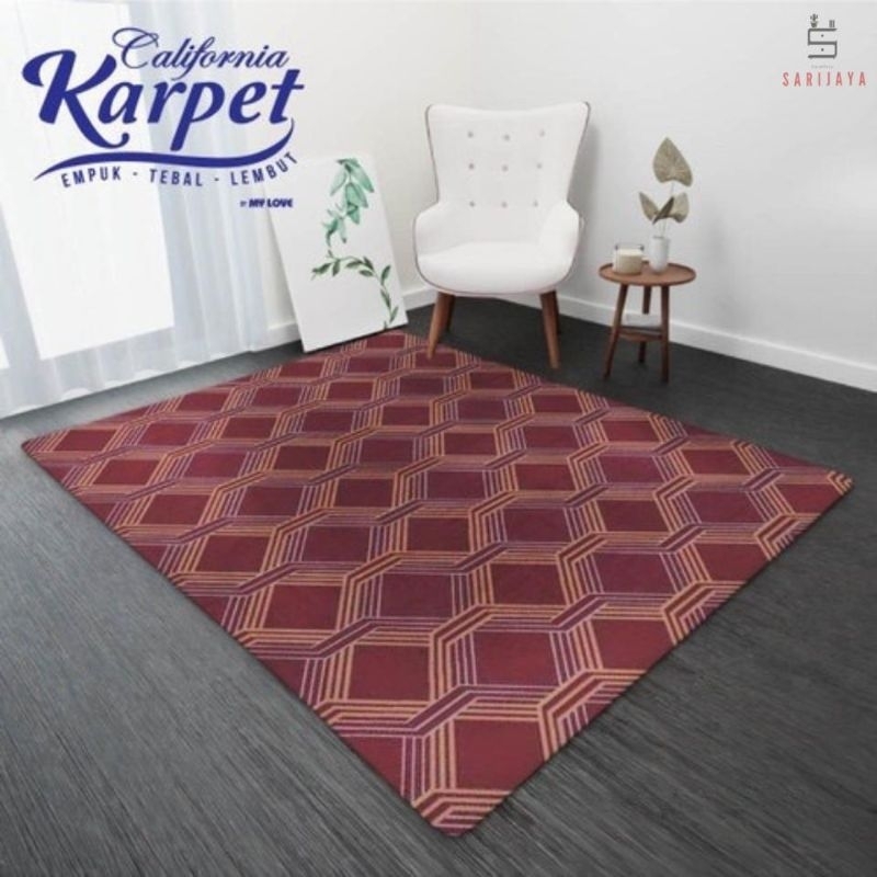 karpet CALIFORNIA 150X190 / karpet tebal / karpet ruang tamu / karpet ruang keluarga