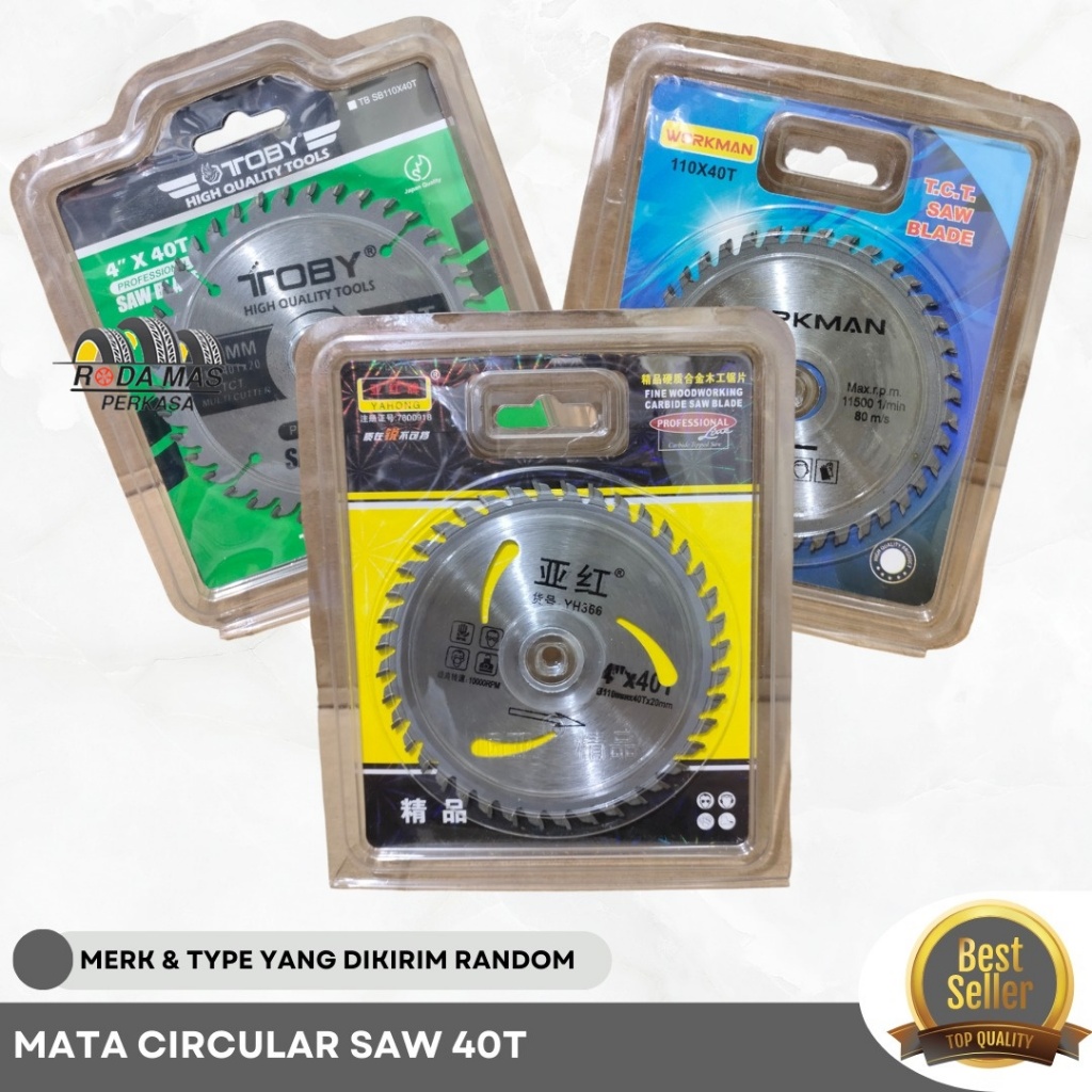 Mata Gerinda Pisau Gergaji Potong Kayu Dahan Papan Circle Circular Saw 4" X 40T Mata Gurinda Cirgula
