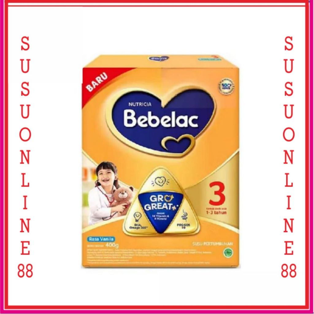 BEBELAC 3 VANILA 400 GRAM SUSU