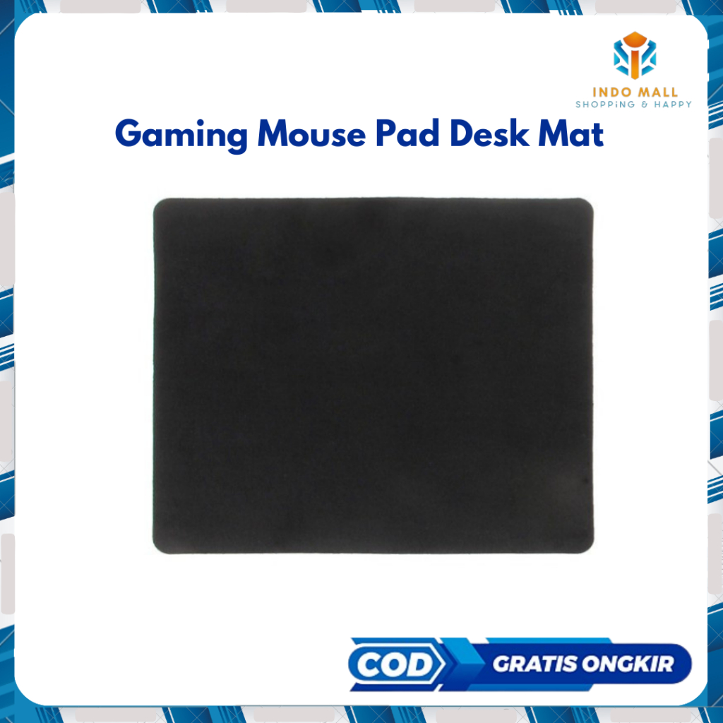 Original Mousepad Polos Lebar Hitam - Gaming Mouse Pad Desk Mat