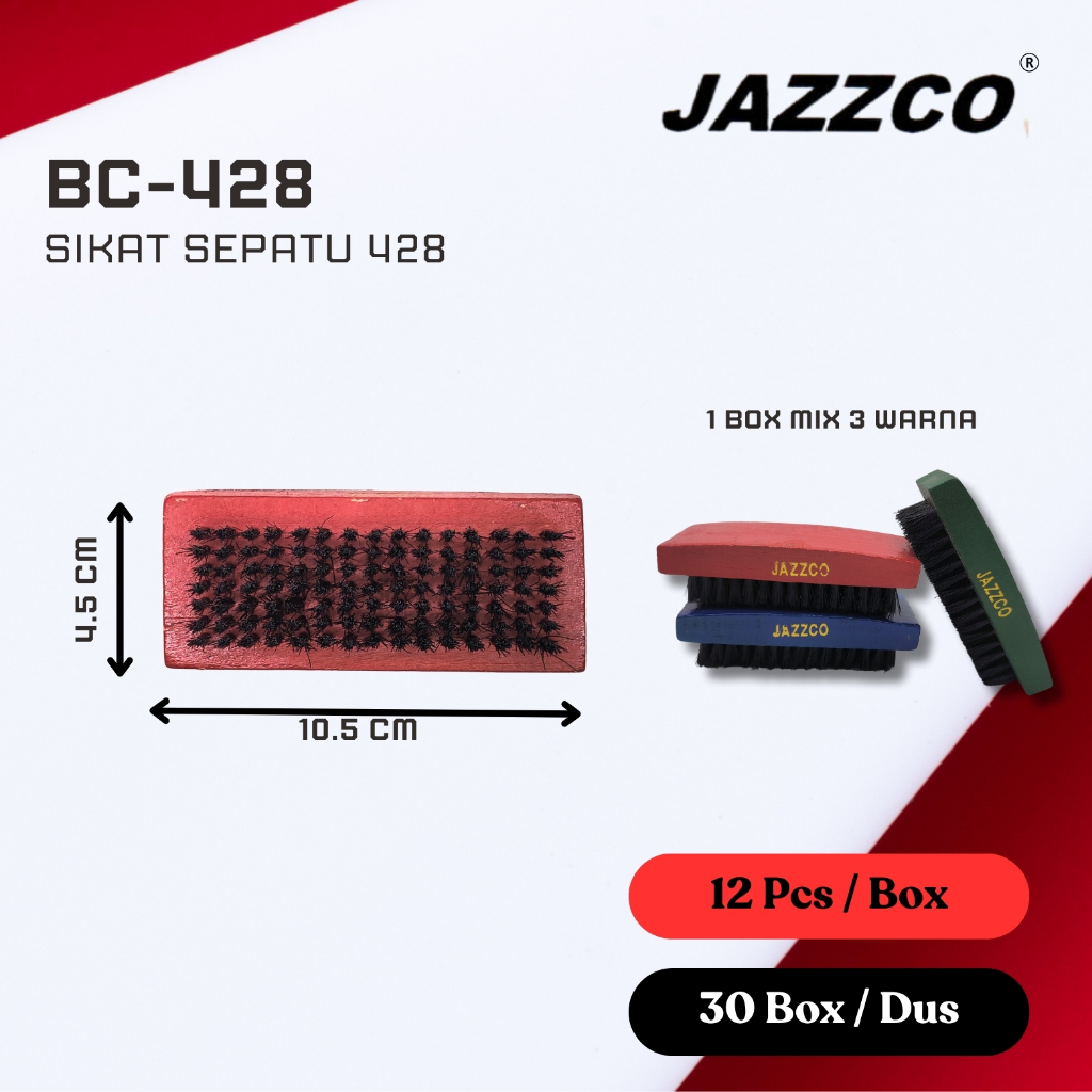 Grosir 1 Dus isi 360 Pcs SIKAT SEMIR SEPATU JAZZCO BC-428 - SIKAT SEPATU