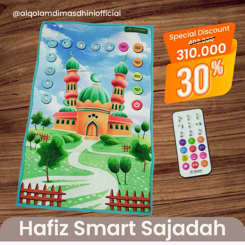 SAJADAH PINTAR YELLOW - MEMBANTU ANAK BELAJAR SHOLAT