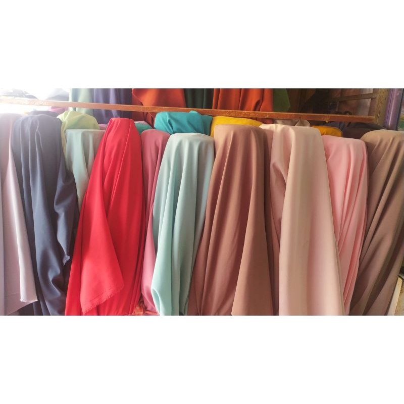 kain wolfis polos/hijab/dalam baju/