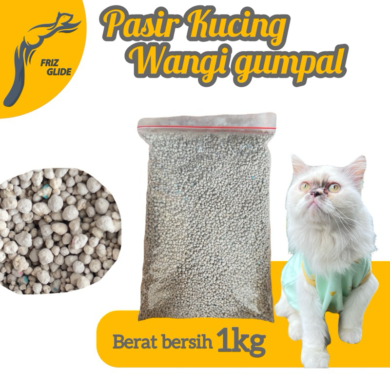PASIR KUCING WANGI GUMPAL 1KG PASIR GUMPAL PASIR WANGI PASIR KUCING PASIR GRANUL