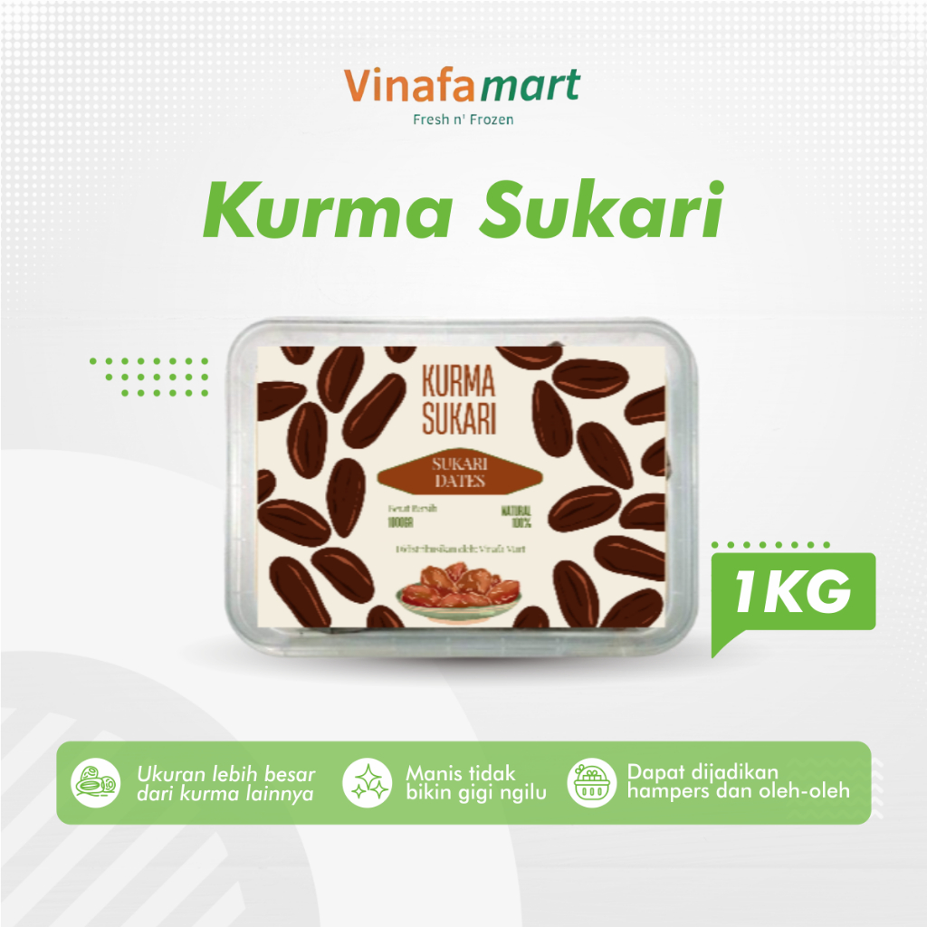 

Kurma Premium Sukari Basah Hampers Oleh Oleh Haji Souvenir Umroh Manis Lembut 1kg