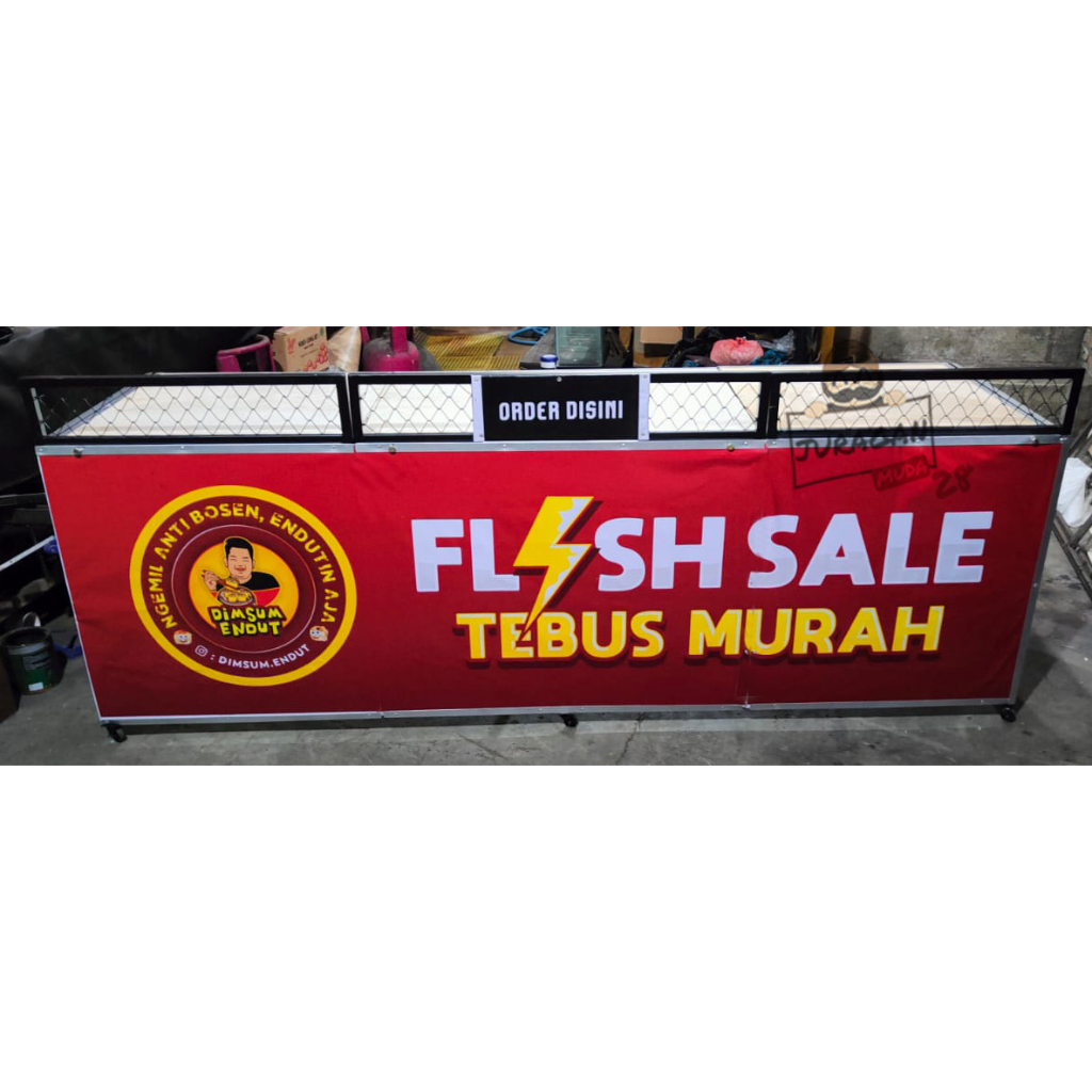 Booth Portable Jumbo Bisa Dilipat Custom Panjang 150 + Roda