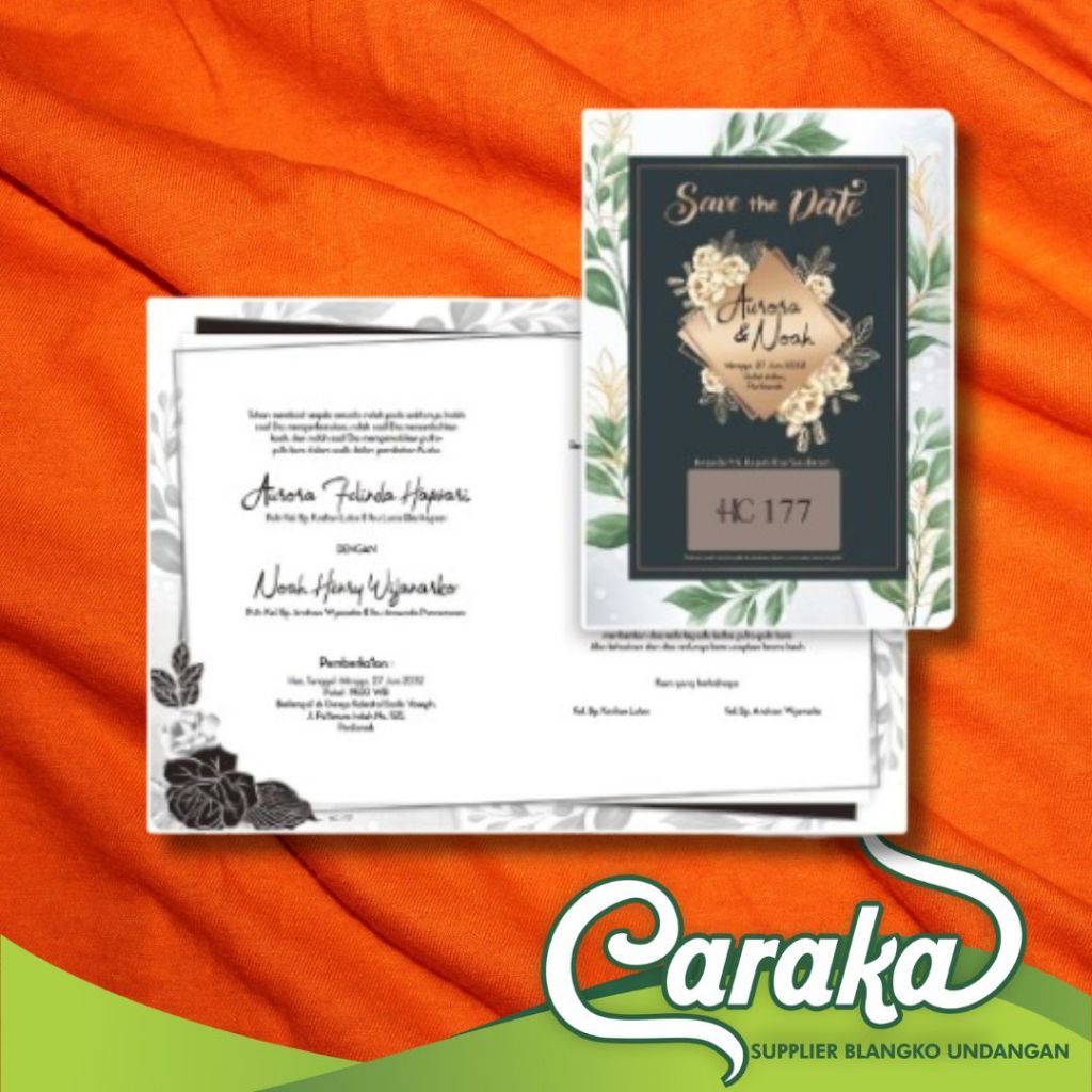 Kartu Undangan Pernikahan atau Kertas Undangan atau Blangko Undangan Kosong Terbaru HC 177 Harga Mur