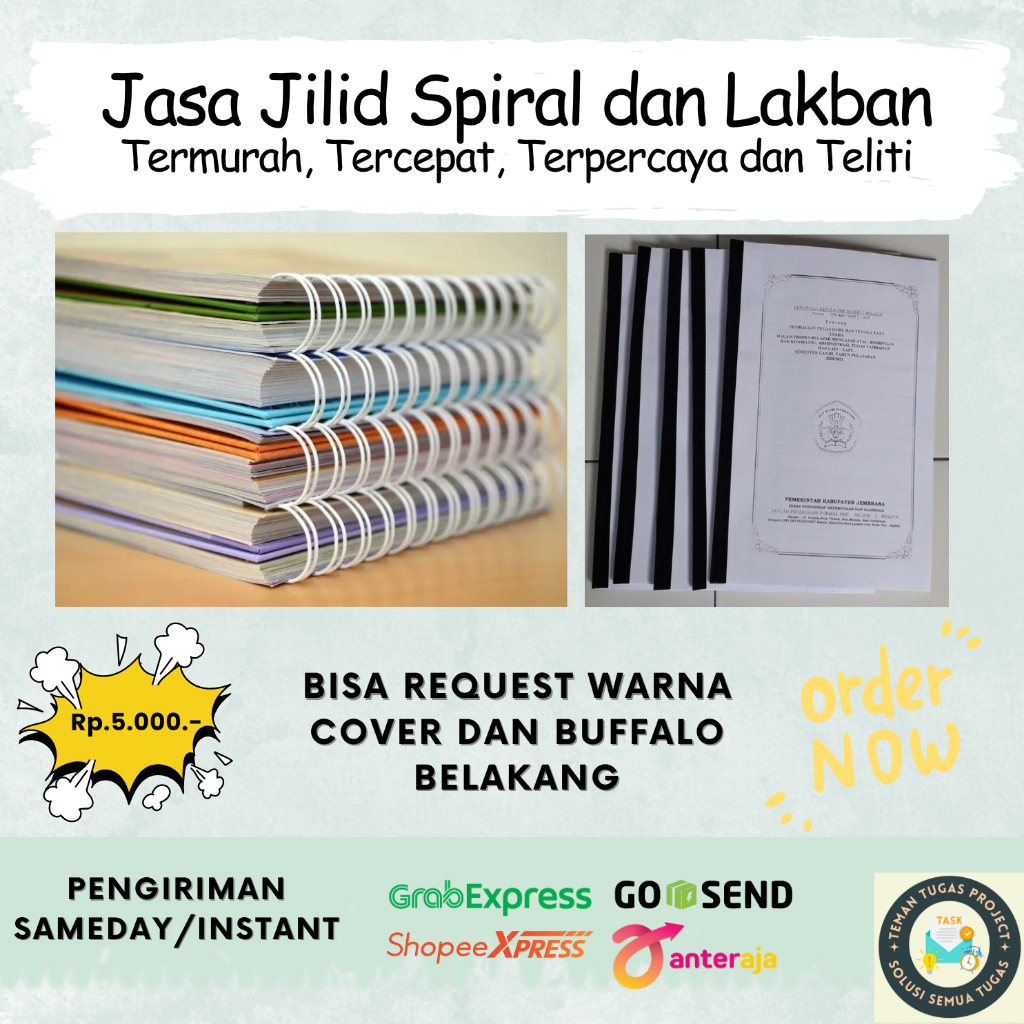 

Jasa Jilid Spiral - Kawat Jilid Lakban biasa