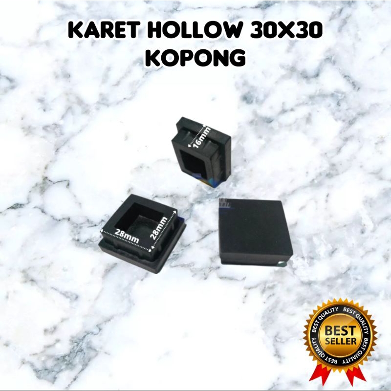 KARET KAKI HOLLOW 3×3 KOPONG/ KARET BESI HOLLOW 3X3