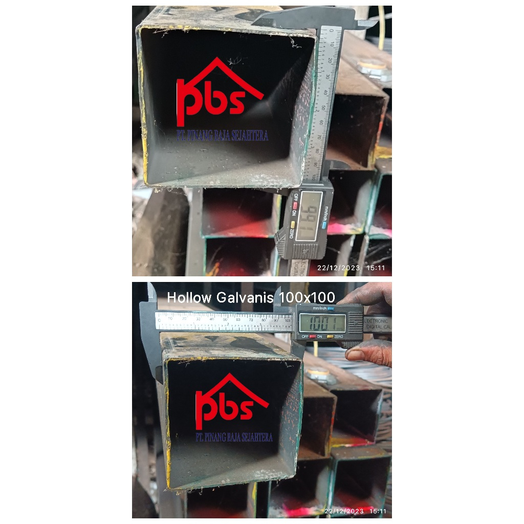 BESI HOLLOW GALVANIS 100 x 100 (1.7mm 2.0mm 3.0mm) / HOLO KOTAK