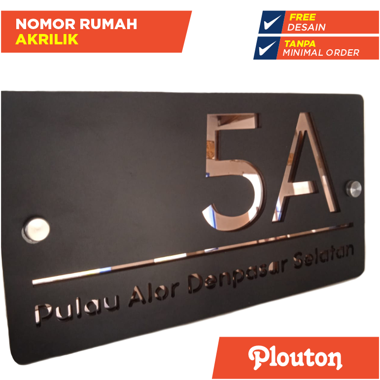 Nomor Rumah Akrilik | Nomor Rumah Custom | Nomor Rumah Modern