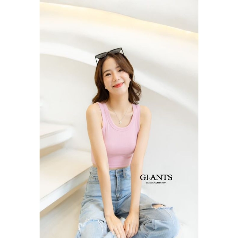Atasan Giants basic Crop top fit to M Tanktop kaos katun Bkk 303