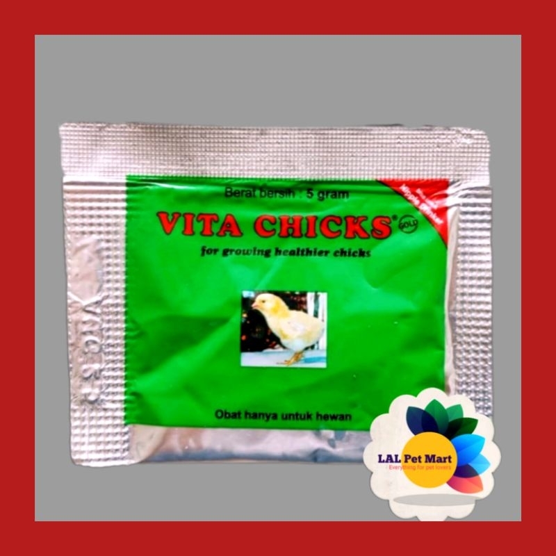 VITA CHICKS VITACHICK 5 GRAM MEDION VITAMIN PERTUMBUHAN ANAK AYAM