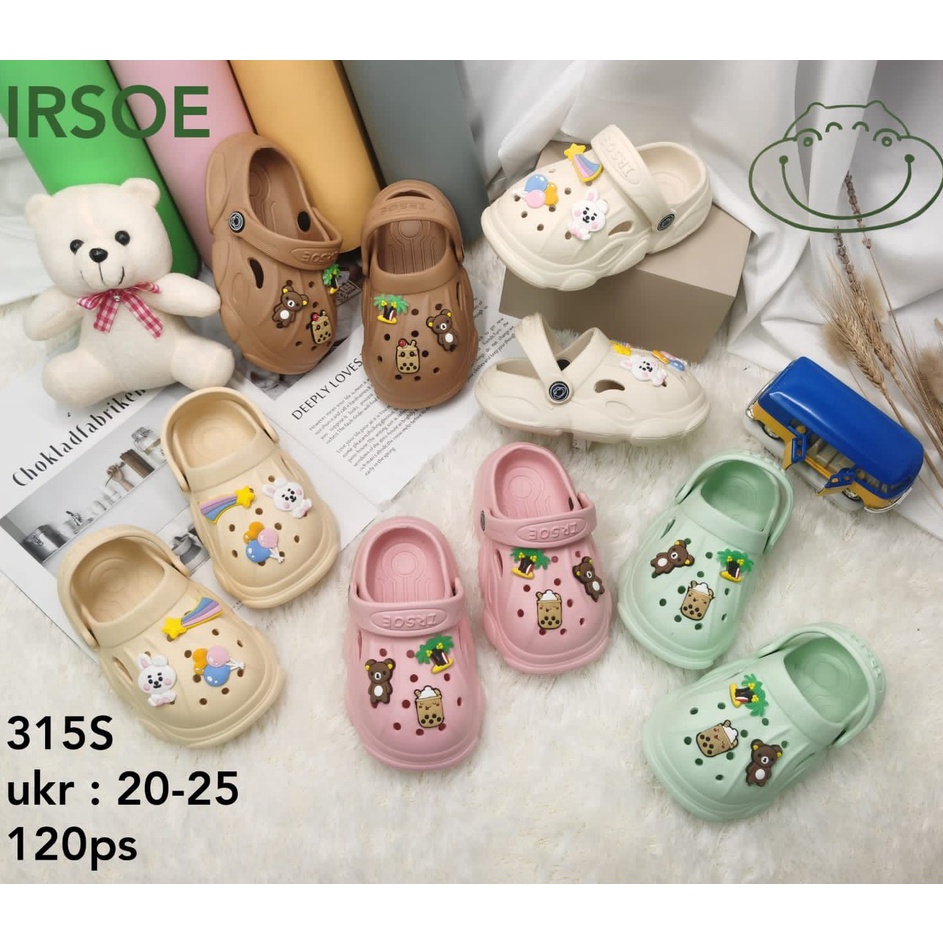 GROSIR IR315S Sandal Baim Kekinian Anak Perempuan Cewek Tempel Mainan Lucu Merek Irsoe Ukuran 225