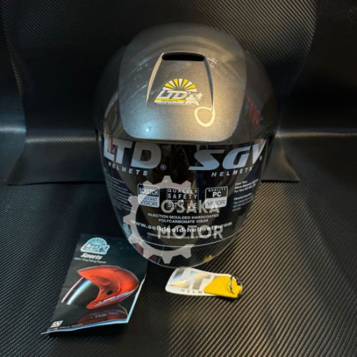 Helm LTD Sports 100% Original Malaysia ISO Abu Abu Kilat Abu Doff Abu Rokok SNI Indonesia