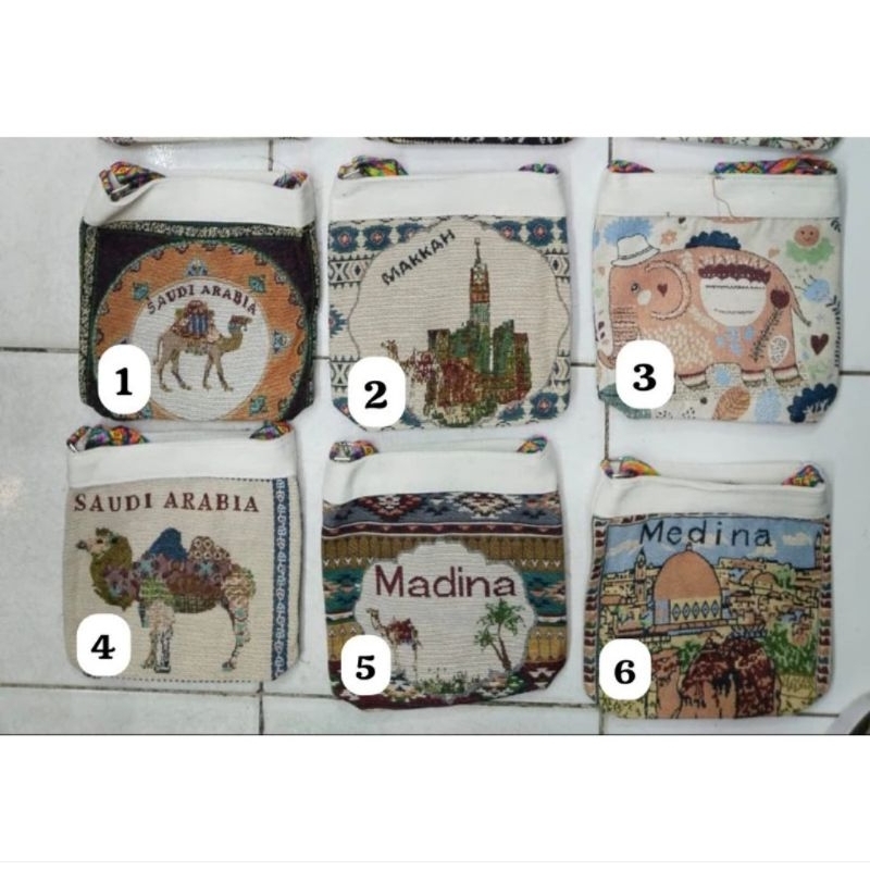 tas makkah madina selempang // tas selempang tali rainbow // oleh oleh haji umroh // tas oleh oleh h