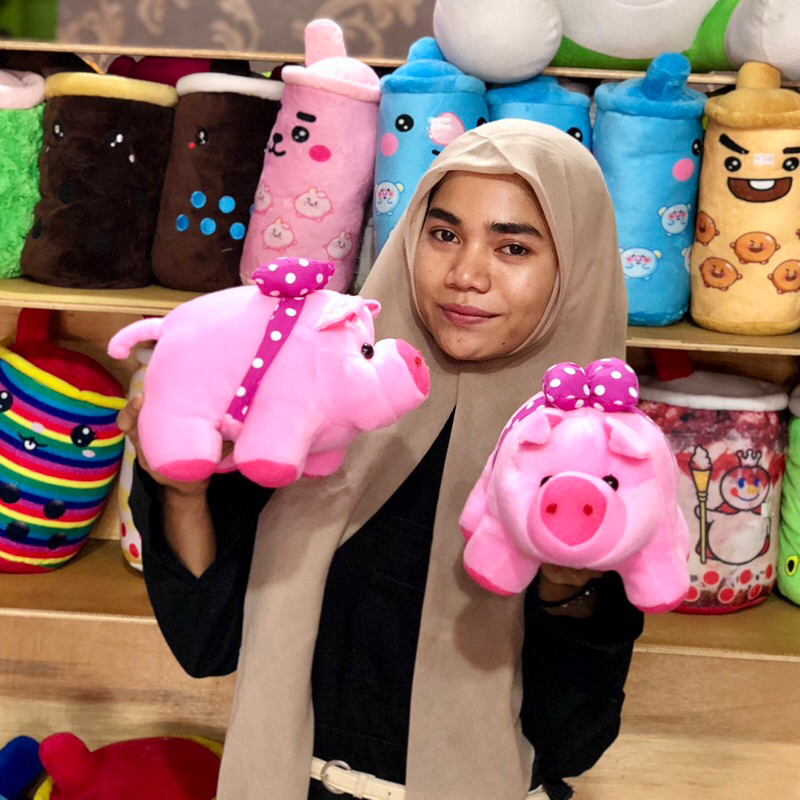 Boneka piglet babi pita jumbo lucu boneka baby piggy pita ukuran mini one house party