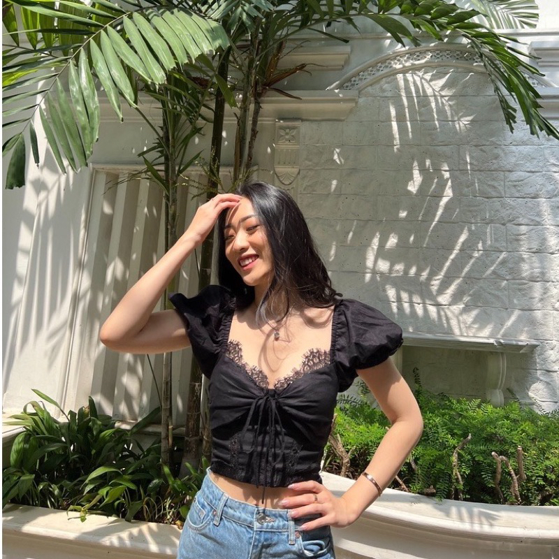 WITH LOVE X BYEOL IRENE TOP BLACK