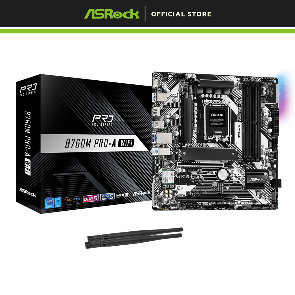 ASRock B760M Pro-A WiFi Motherboard Micro ATX