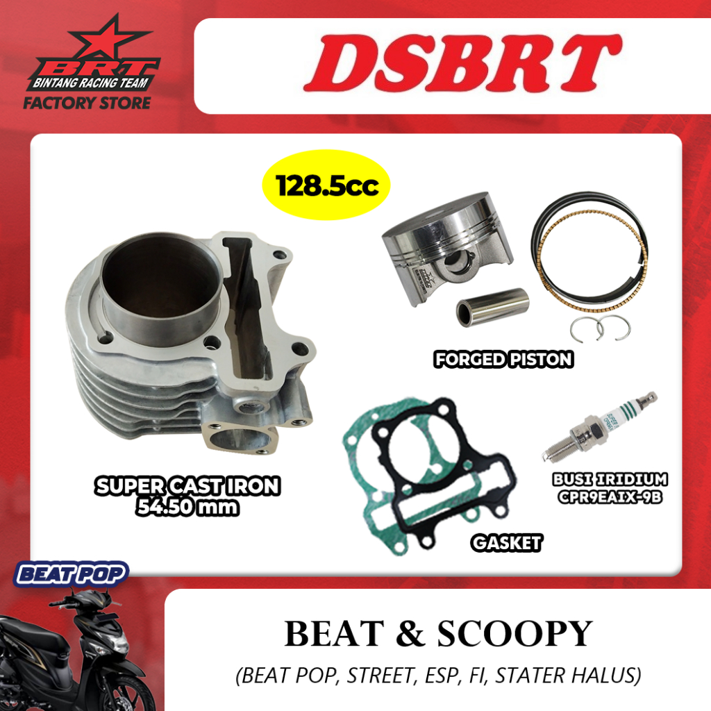 Blok Bore Up BRT Beat POP ESP STREET SCOOPY ESP 54.50 mm 130 CC
