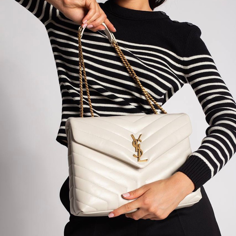 Original Saint Laurent YSL Loulou Medium Lou Shoulder Bag in Quilted Leather