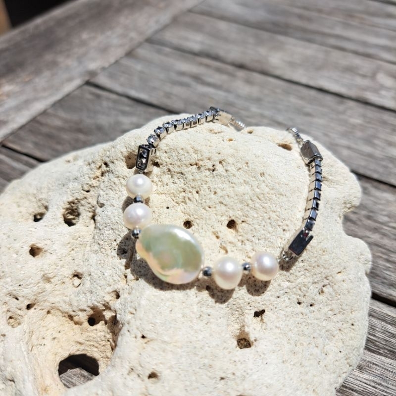 Keshi Pearl Serut Bracelets 1 (Gelang Mutiara Keshi Serut 1) ASLI