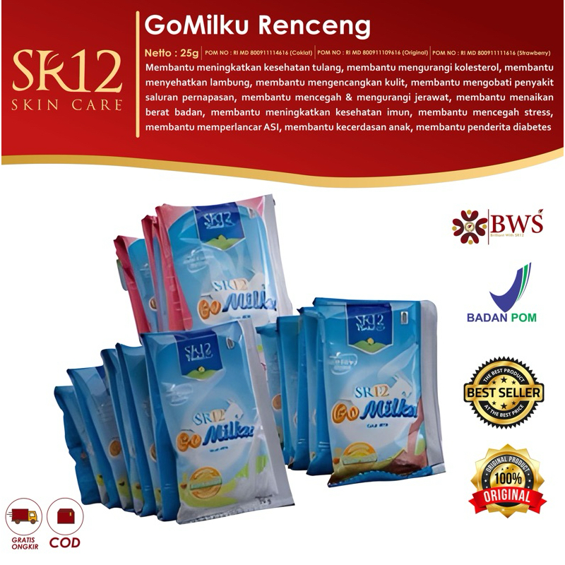 

Susu SR12 Go milku SR12 Kemasan Renteng (10 Sachet ) Menyehatkan tubuh Meningkatkan daya tahan tubuh Mengobati Sakit jantung Hipertensi Mencerdaskan Anak