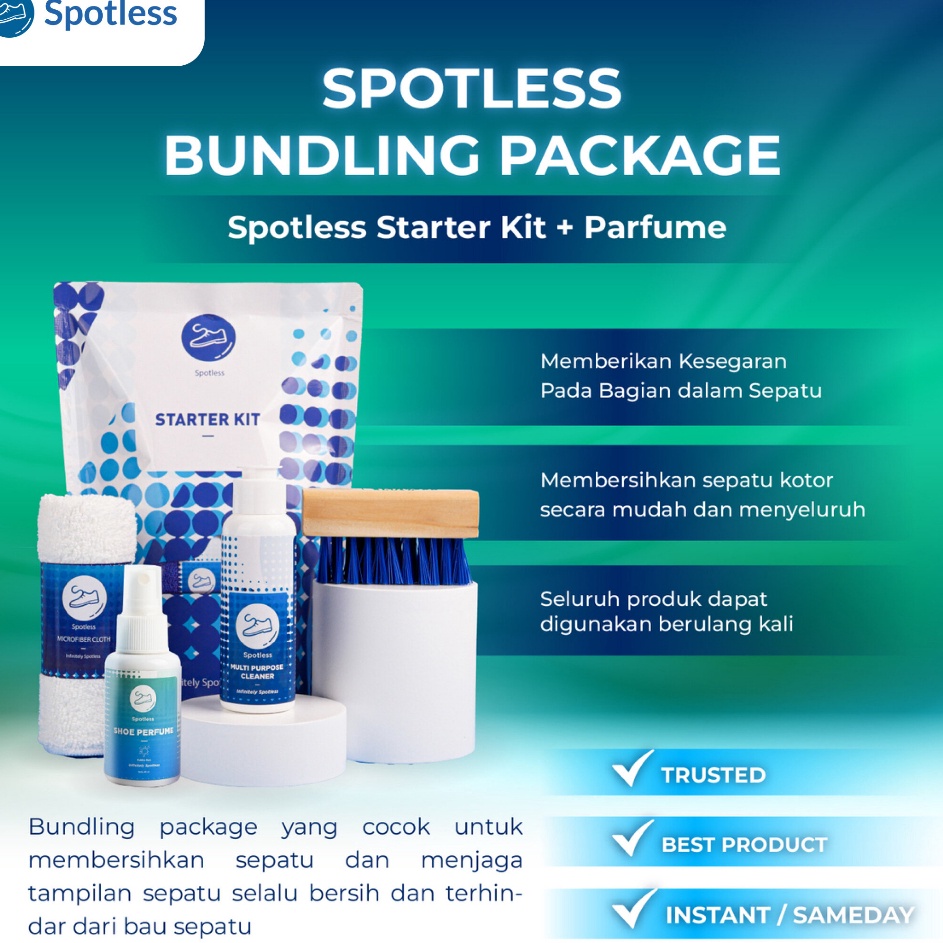 Super Promo Spotless Shoe Cleaner Starter Kit Sabun Pembersih Sepatu  Shoe Perfume