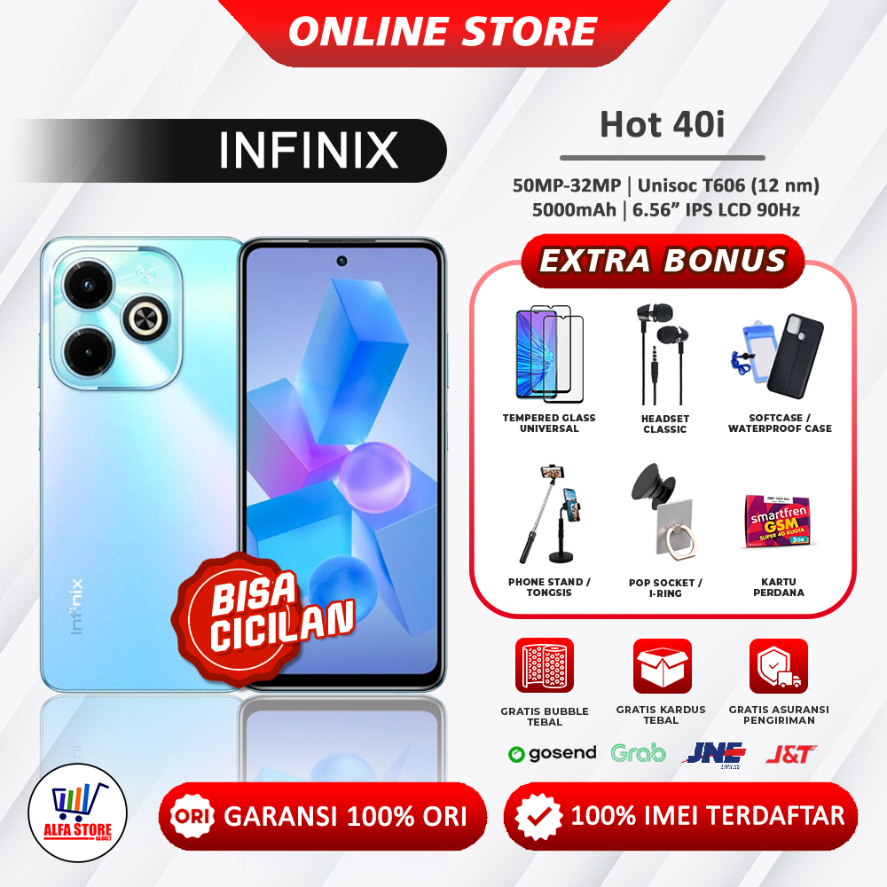 HP Infinix hot 50i NFC infinix hot 40i NFC ram 8/256Gb hot 30i ram 8/128Gb garansi resmi