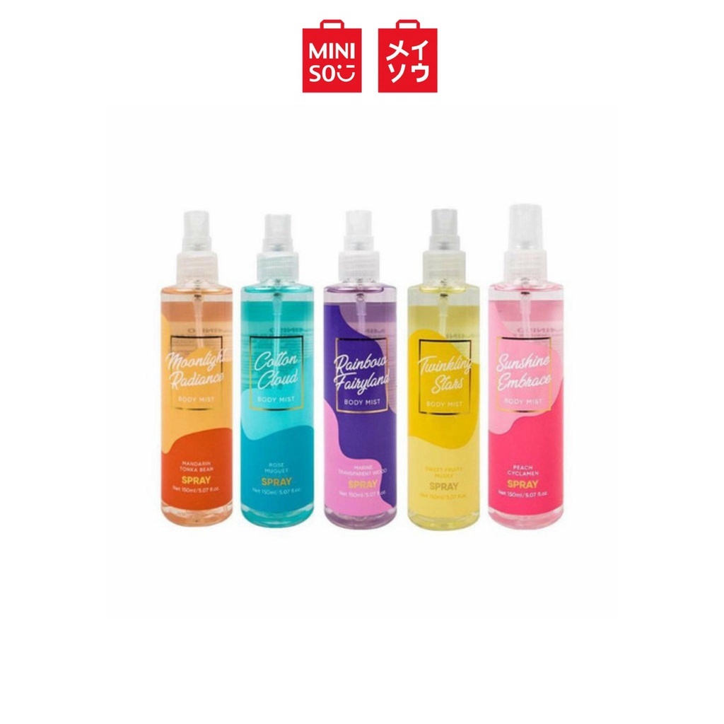 Official BALI MINISO Body Mist Parfum Spray Wanita Pria 150ml Pengharum Badan Bodymist Cotton Cloud 
