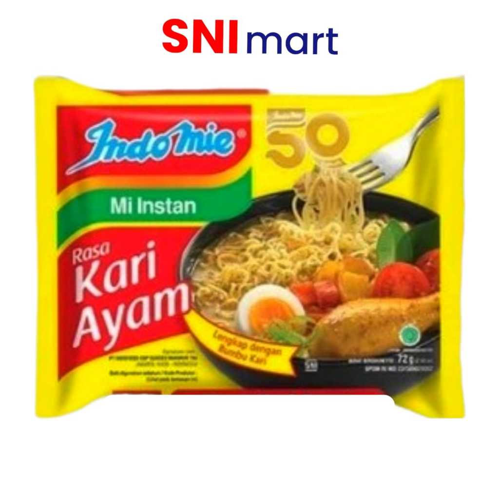 

Indomie Kari Ayam 72 gr (1 bungkus) makanan lezat dan bergizi