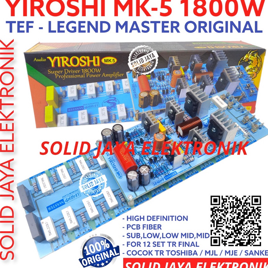 vq KIT DRIVER POWER YIROSHI MK 5 MK5 MK5 POWER SUPER DRIVER AMPLIFIER LAPANGAN 18W TANPA TRANSISTOR 