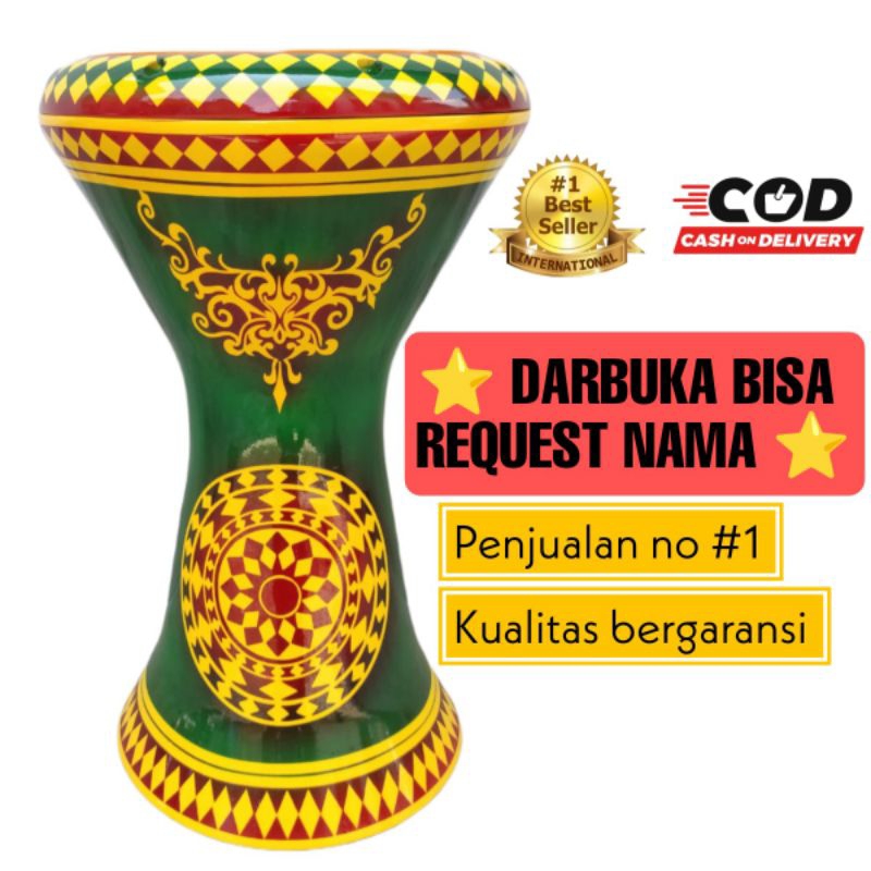 ⚡FLASH SALE / ORIGINAL DARBUKA 9inch PREMIUM REQUEST NAMA/ DARBUKA MURAH / DARBUKA REQUEST NAMA / DA