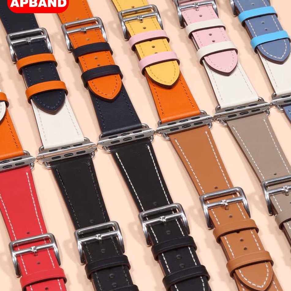 GROSIR Single Tour Ring Leather Strap for apple Watch Ultra 2 Ultra 9 8 7 49mm 45mm 41mm 6 SE 44mm 4