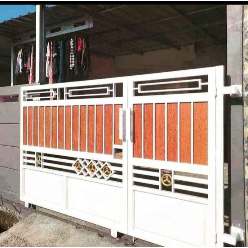 PAGAR MINIMALIS MOTIF  KAYU GRC bisa custom model dan ukuran