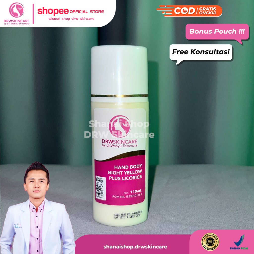 LOTION MALAM HB NIGHT YELLOW PENCERAH DRW SKINCARE