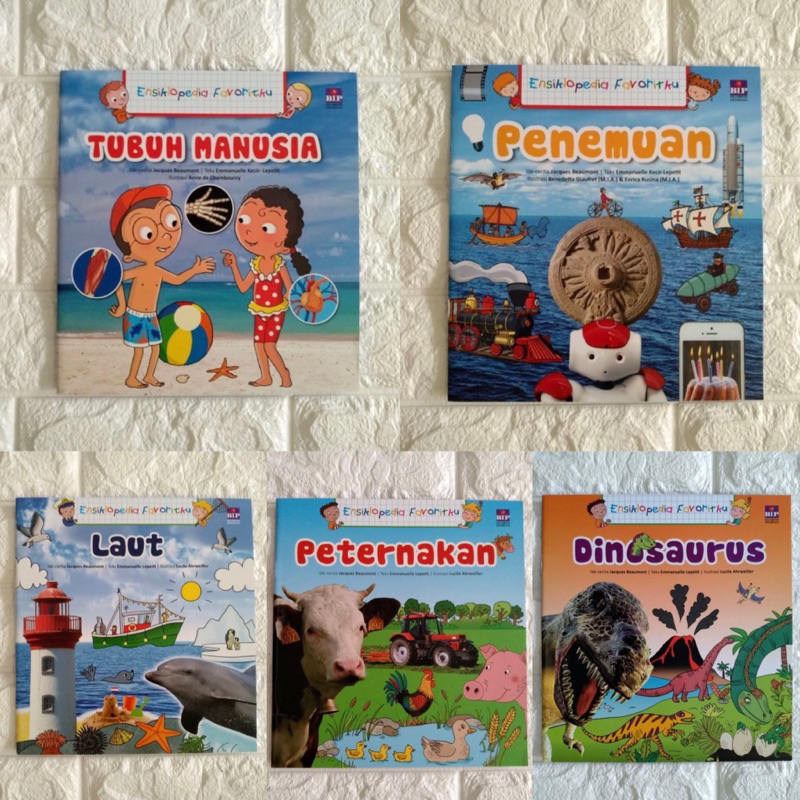 Buku Pengetahuan Anak: Ensiklopedia Favoritku Penemuan / Peternakan / Bumi / Laut / Tubuh Manusia
