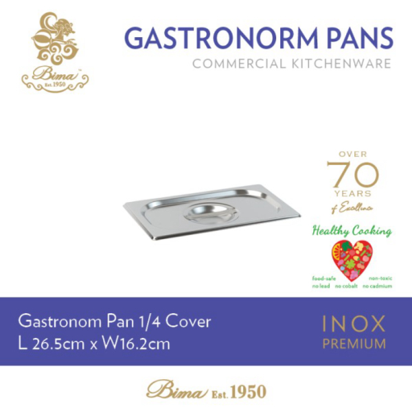 Jual Bima Chefs GN Pan 1/4 Cover Inox Premium Diskon